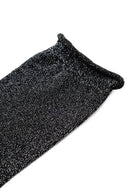 Kadın Siyah Simli Pamuklu Çorap | Derimod Kadın Siyah Simli Pamuklu Çorap | Derimod