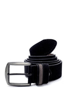 Men's Black Casual Leather Belt | Derimod Men's Black Casual Leather Belt | Derimod