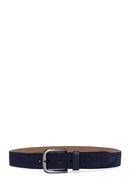 Men's Navy Blue Casual Leather Belt | Derimod Men's Navy Blue Casual Leather Belt | Derimod