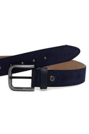 Men's Navy Blue Casual Leather Belt | Derimod Men's Navy Blue Casual Leather Belt | Derimod