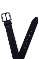 Men's Navy Blue Casual Leather Belt | Derimod Men's Navy Blue Casual Leather Belt | Derimod