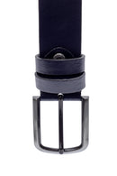 Men's Navy Blue Leather Belt | Derimod Men's Navy Blue Leather Belt | Derimod