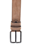 Men's Beige Leather Belt | Derimod Men's Beige Leather Belt | Derimod