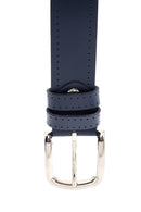 Men's Navy Blue Leather Belt | Derimod Men's Navy Blue Leather Belt | Derimod
