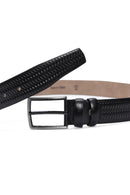 Men's Black Leather Belt | Derimod Men's Black Leather Belt | Derimod