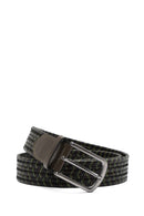 Men's Green Braided Leather Belt | Derimod Men's Green Braided Leather Belt | Derimod