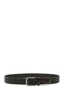 Men's Green Braided Leather Belt | Derimod Men's Green Braided Leather Belt | Derimod
