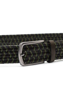 Men's Green Braided Leather Belt | Derimod Men's Green Braided Leather Belt | Derimod