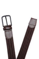 Erkek Kahverengi Örgü Deri Kemer | Derimod Erkek Kahverengi Örgü Deri Kemer | Derimod