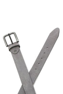 Men's Gray Suede Leather Belt | Derimod Men's Gray Suede Leather Belt | Derimod