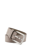 Men's Beige Suede Leather Belt | Derimod Men's Beige Suede Leather Belt | Derimod
