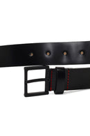 Men's Black Leather Belt | Derimod Men's Black Leather Belt | Derimod