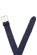 Erkek Lacivert Örgü Deri Kemer | Derimod Erkek Lacivert Örgü Deri Kemer | Derimod