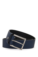 Men's Navy Leather Belt | Derimod Men's Navy Leather Belt | Derimod