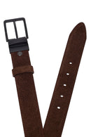 Erkek Kahverengi Süet Deri Kemer | Derimod Erkek Kahverengi Süet Deri Kemer | Derimod