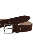 Men's Brown Suede Leather Belt | Derimod Men's Brown Suede Leather Belt | Derimod
