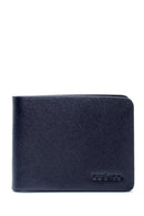 Men's Navy Blue Leather Wallet | Derimod Men's Navy Blue Leather Wallet | Derimod