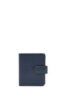 Men's Navy Blue Leather Card Holder | Derimod Men's Navy Blue Leather Card Holder | Derimod