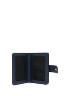 Men's Navy Blue Leather Card Holder | Derimod Men's Navy Blue Leather Card Holder | Derimod