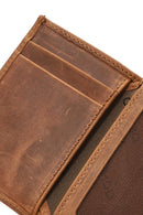 Men's Tan Leather Card Holder | Derimod Men's Tan Leather Card Holder | Derimod