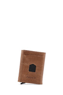 Men's Tan Leather Card Holder | Derimod Men's Tan Leather Card Holder | Derimod