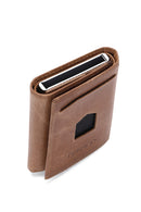 Men's Tan Leather Card Holder | Derimod Men's Tan Leather Card Holder | Derimod