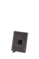 Men's Gray Leather Card Holder | Derimod Men's Gray Leather Card Holder | Derimod