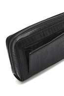 Erkek Siyah Desenli Deri Cüzdan | Derimod Erkek Siyah Desenli Deri Cüzdan | Derimod