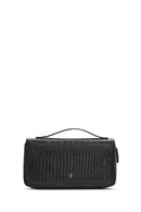 Erkek Siyah Desenli Deri Cüzdan | Derimod Erkek Siyah Desenli Deri Cüzdan | Derimod