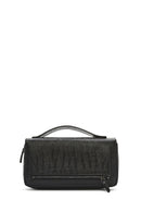 Erkek Siyah Desenli Deri Cüzdan | Derimod Erkek Siyah Desenli Deri Cüzdan | Derimod