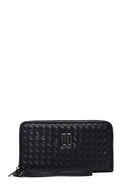 Men's Black Knitted Wallet | Derimod Men's Black Knitted Wallet | Derimod