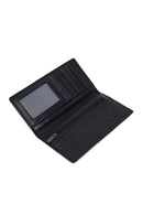 Erkek Siyah Örgülü Deri Cüzdan | Derimod Erkek Siyah Örgülü Deri Cüzdan | Derimod