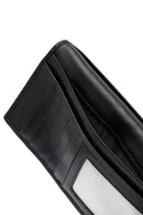 Erkek Siyah Örgülü Deri Cüzdan | Derimod Erkek Siyah Örgülü Deri Cüzdan | Derimod