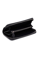 Erkek Siyah Örgülü Deri Cüzdan | Derimod Erkek Siyah Örgülü Deri Cüzdan | Derimod