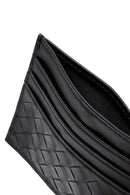 Erkek Siyah Örgülü Deri Kartlık | Derimod Erkek Siyah Örgülü Deri Kartlık | Derimod