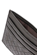 Erkek Gri Örgülü Deri Kartlık | Derimod Erkek Gri Örgülü Deri Kartlık | Derimod