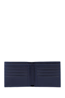 Men's Navy Blue Braided Leather Wallet | Derimod Men's Navy Blue Braided Leather Wallet | Derimod