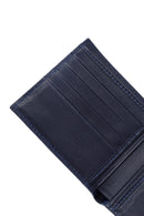 Men's Navy Blue Braided Leather Wallet | Derimod Men's Navy Blue Braided Leather Wallet | Derimod