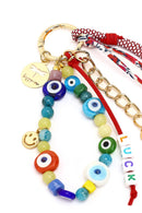 Kadın Çok Renkli Zincir Detaylı Boncuklu Metal Charm | Derimod Kadın Çok Renkli Zincir Detaylı Boncuklu Metal Charm | Derimod