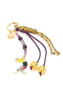 Women's Purple Beaded Metal Charm | Derimod Women's Purple Beaded Metal Charm | Derimod