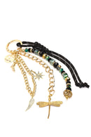 Women's Black Chain Detailed Beaded Metal Charm | Derimod Women's Black Chain Detailed Beaded Metal Charm | Derimod