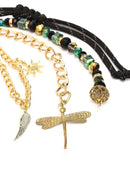 Kadın Siyah Zincir Detaylı Boncuklu Metal Charm | Derimod Kadın Siyah Zincir Detaylı Boncuklu Metal Charm | Derimod