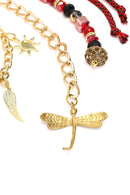 Kadın Bordo Zincir Detaylı Boncuklu Metal Charm | Derimod Kadın Bordo Zincir Detaylı Boncuklu Metal Charm | Derimod