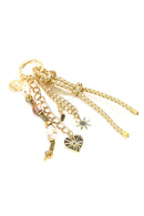 Kadın Altın Zincir Detaylı Boncuklu Metal Charm | Derimod Kadın Altın Zincir Detaylı Boncuklu Metal Charm | Derimod