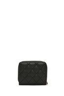 Women's Black Quilted Wallet | Derimod Women's Black Quilted Wallet | Derimod