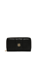 Women's Black Quilted Wallet | Derimod Women's Black Quilted Wallet | Derimod