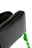 Kadın Siyah Kroko Desenli Kartlık | Derimod Kadın Siyah Kroko Desenli Kartlık | Derimod