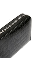 Kadın Siyah Kroko Desenli Kartlık | Derimod Kadın Siyah Kroko Desenli Kartlık | Derimod