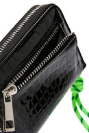 Kadın Siyah Kroko Desenli Kartlık | Derimod Kadın Siyah Kroko Desenli Kartlık | Derimod