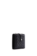 Women's Black Knit Wallet | Derimod Women's Black Knit Wallet | Derimod